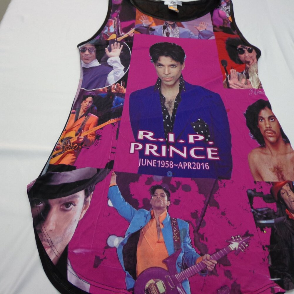 PRINCE  RIP 1958-2016 Polyester Tank Top  Size Large   I1